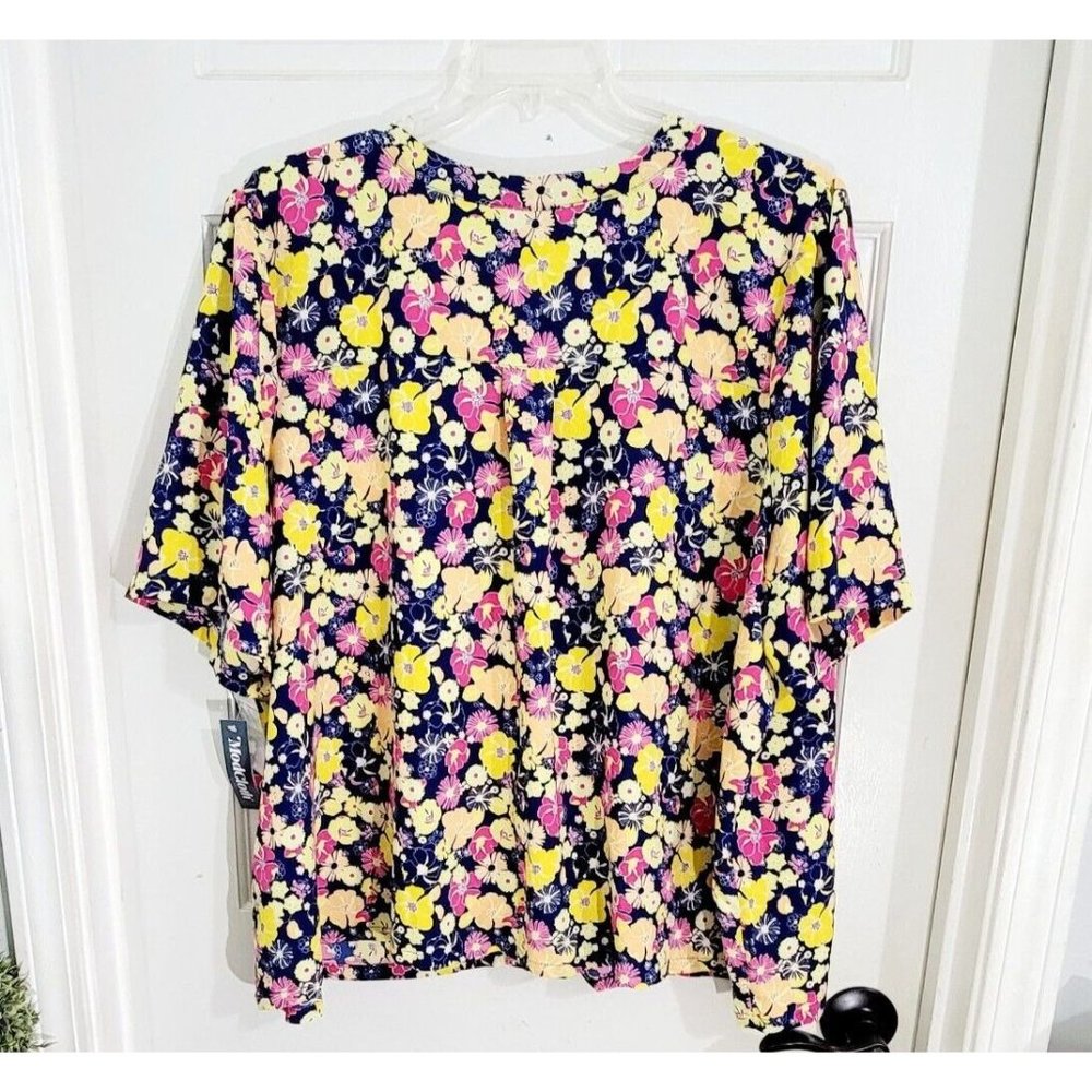 ModCloth Women's Blouse Wildflower Wanderlust Floral Multi-color Size 4X NWT - Picture 2 of 14